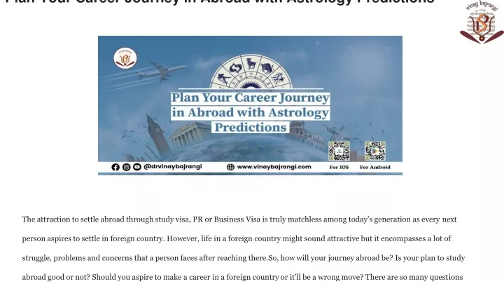 plan your career journey in abroad with astrology predictions