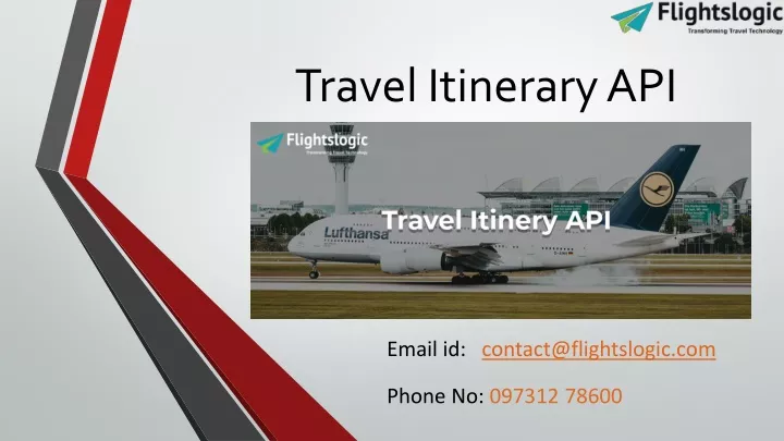 travel itinerary api