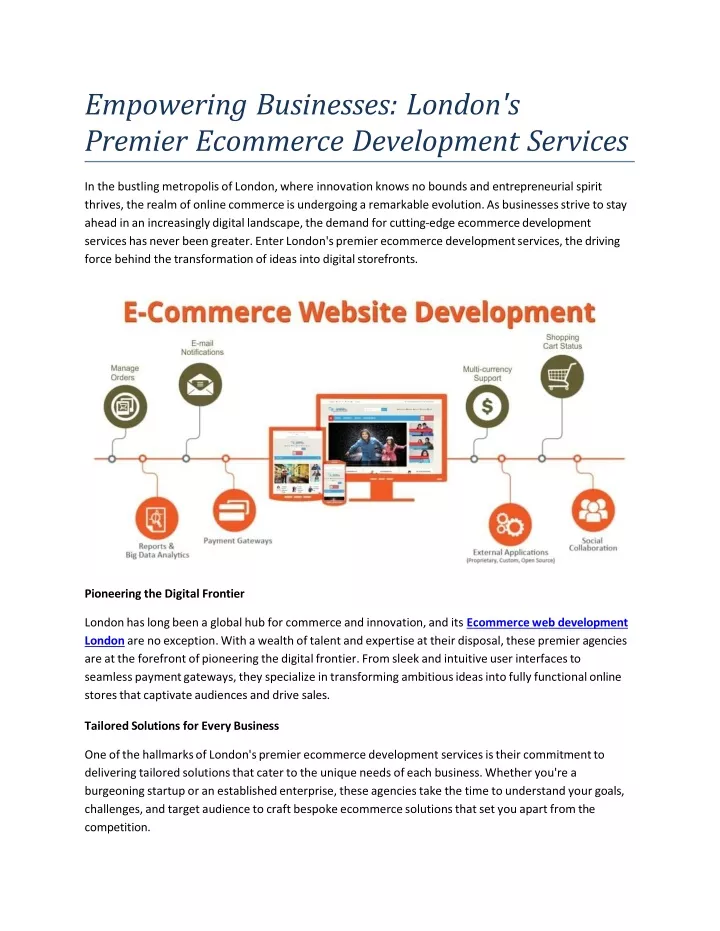 empowering businesses london s premier ecommerce development services