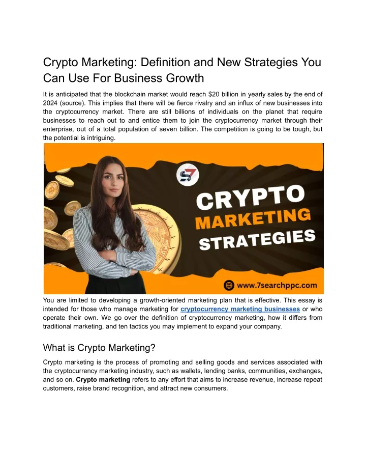crypto marketing definition and new strategies