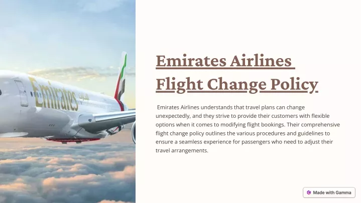 emirates airlines flight change policy