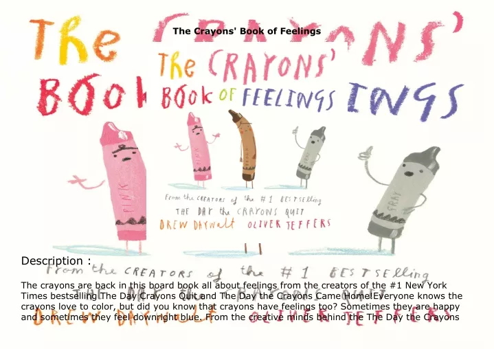 the crayons book of feelings