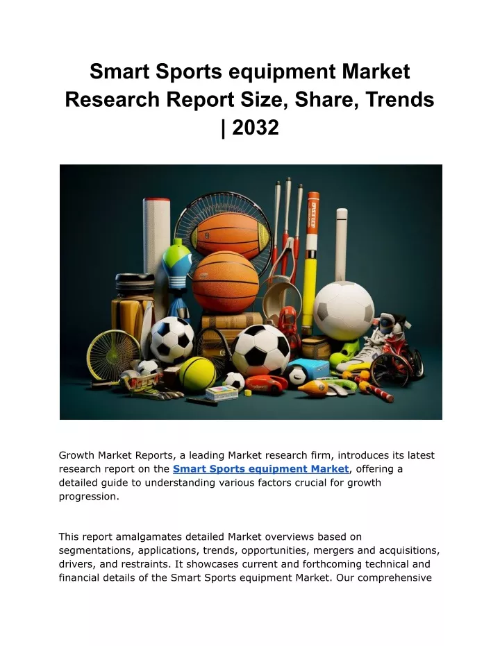 smart sports equipment market research report