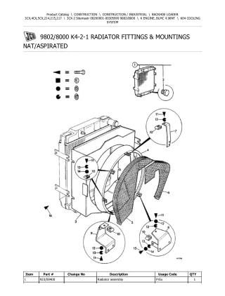 JCB 3CX-2 Sitemastr BACKOHE LOADER Parts Catalogue Manual (Serial Number 00290001-00305999)
