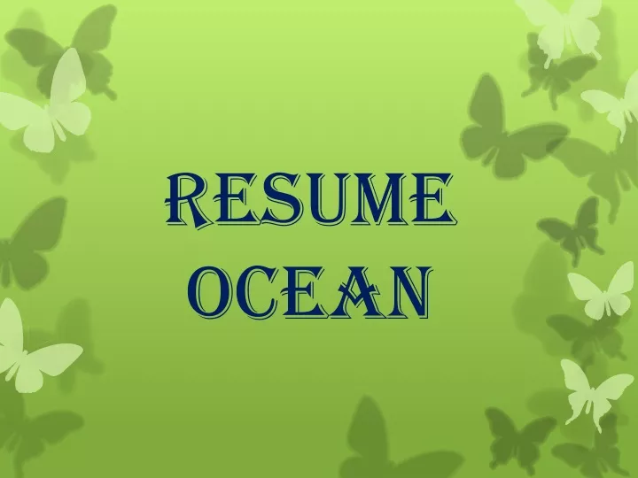 resume ocean