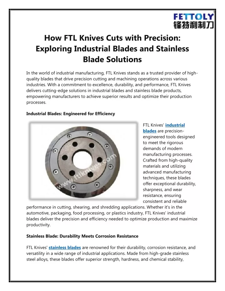 how ftl knives cuts with precision exploring