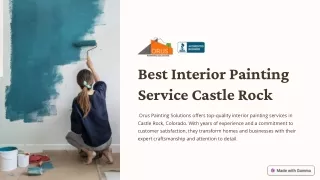 Best Interior Painting Service Castle Rock