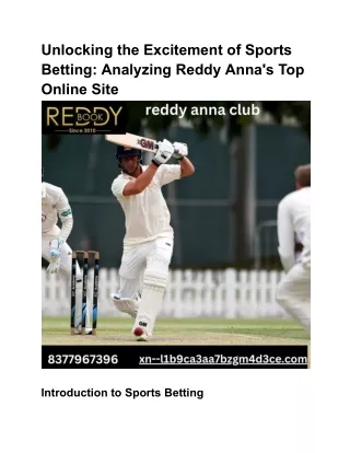 Reddy anna Bet on Online cricket ID at Reddy Anna Login