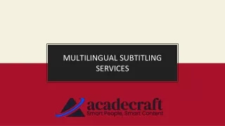 Enhancing Your Business with Subtitling Services