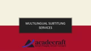 multilingual subtitling services