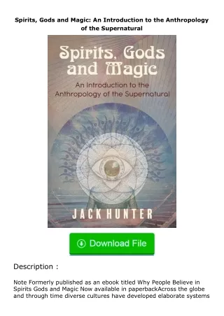 full✔download️⚡(pdf) Spirits, Gods and Magic: An Introduction to the Anthropol