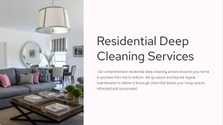 Residential Deep Cleaning Services | Gleem Cleaning