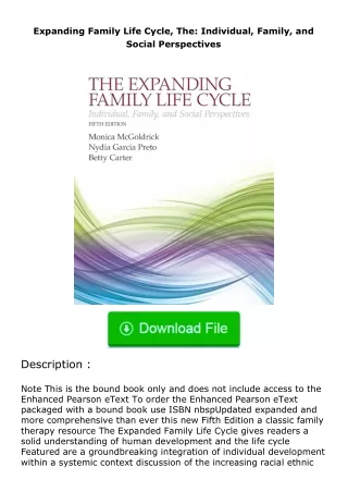 download⚡[PDF]❤ Expanding Family Life Cycle, The: Individual, Family, and Soci