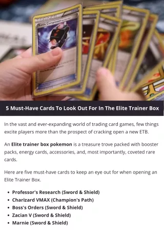 5 Must-Have Cards To Look Out For In The Elite Trainer Box