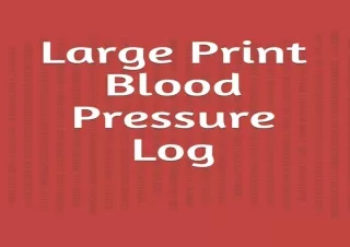 ✔ PDF_  Large Print Blood Pressure Log