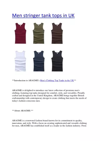 Mens sleeveless shirts in UK