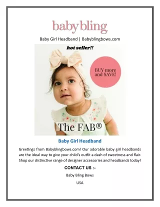 Baby Girl Headband Babyblingbows