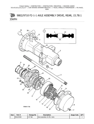 JCB 3CXE BACKOHE LOADER Parts Catalogue Manual (Serial Number 00430001-00459999)