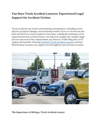 Van Nuys Truck Accident Lawyers