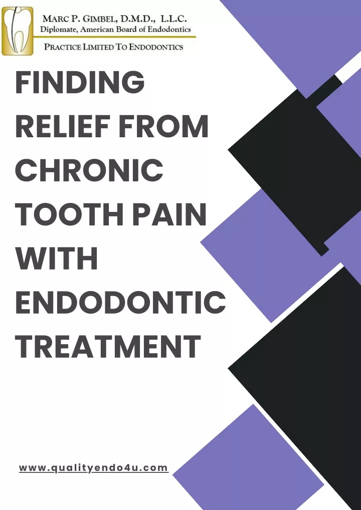 finding relief from chronic tooth pain with