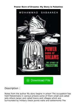 (❤️pdf)full✔download Power Born of Dreams: My Story is Palestine