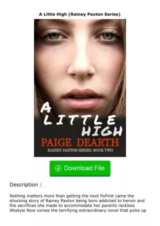 Download❤[READ]✔ A Little High (Rainey Paxton Series)