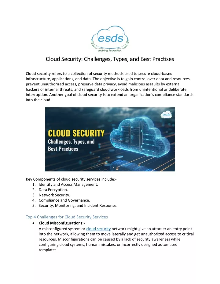 cloud security challenges types and best practises