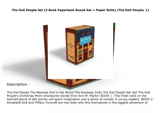 ❤pdf The Doll People Set [3 Book Paperback Boxed Set + Paper Dolls] (The Doll