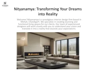 Transforming Your Dreams into Reality with Nityanamya Interior designer