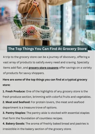 The Top Things You Can Find At Grocery Store
