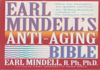 READ [PDF]  Earl Mindell's Anti-Aging Bible