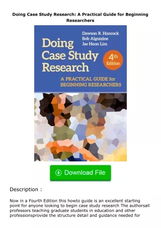 free read (✔️pdf❤️) Doing Case Study Research: A Practical Guide for Beginning