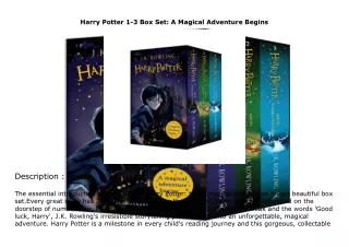 download⚡️❤️ Harry Potter 1-3 Box Set: A Magical Adventure Begins