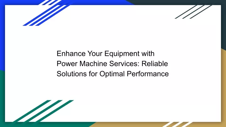 enhance your equipment with power machine