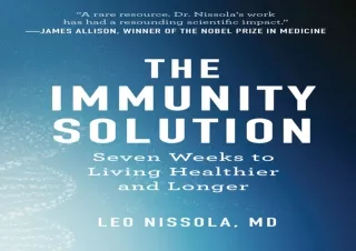 ❤ PDF/READ ⚡/DOWNLOAD  The Immunity Solution: Seven Weeks to Livi