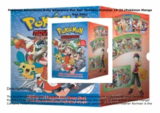Pdf⚡️(read✔️online) Pokémon Adventures Ruby & Sapphire Box Set: Includes Volumes 15-22 (Po