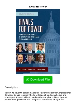 [PDF]❤READ⚡ Rivals for Power