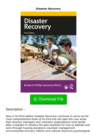 pdf❤(download)⚡ Disaster Recovery