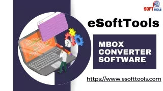 eSoftTools MBOX CONVERTER SOFTWARE