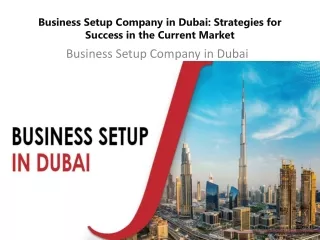 Business Setup Company in Dubai Strategies for Success in the Current Market