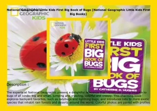 pdf✔download National Geographic Little Kids First Big Book of Bugs (National Geographic