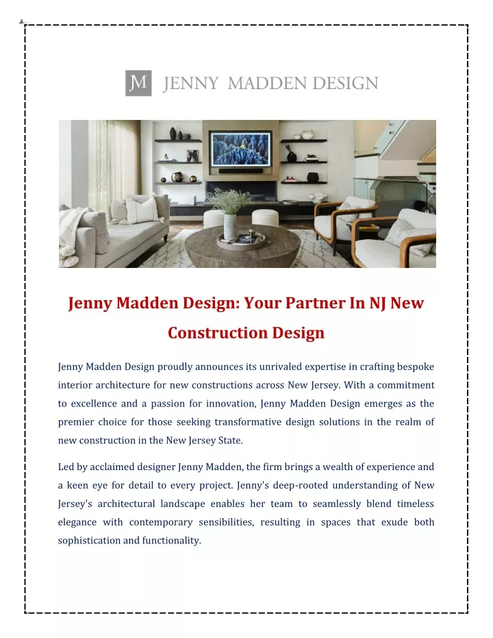 jenny madden design your partner in nj new