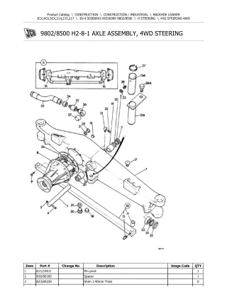 JCB 3D-4 BACKOHE LOADER Parts Catalogue Manual (Serial Number 00306001-00336999)