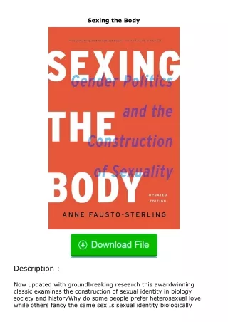 Download❤[READ]✔ Sexing the Body
