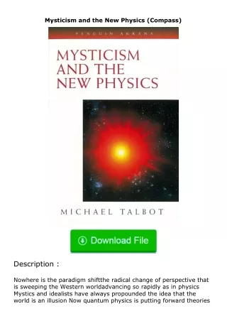 download⚡️ free (✔️pdf✔️) Mysticism and the New Physics (Compass)