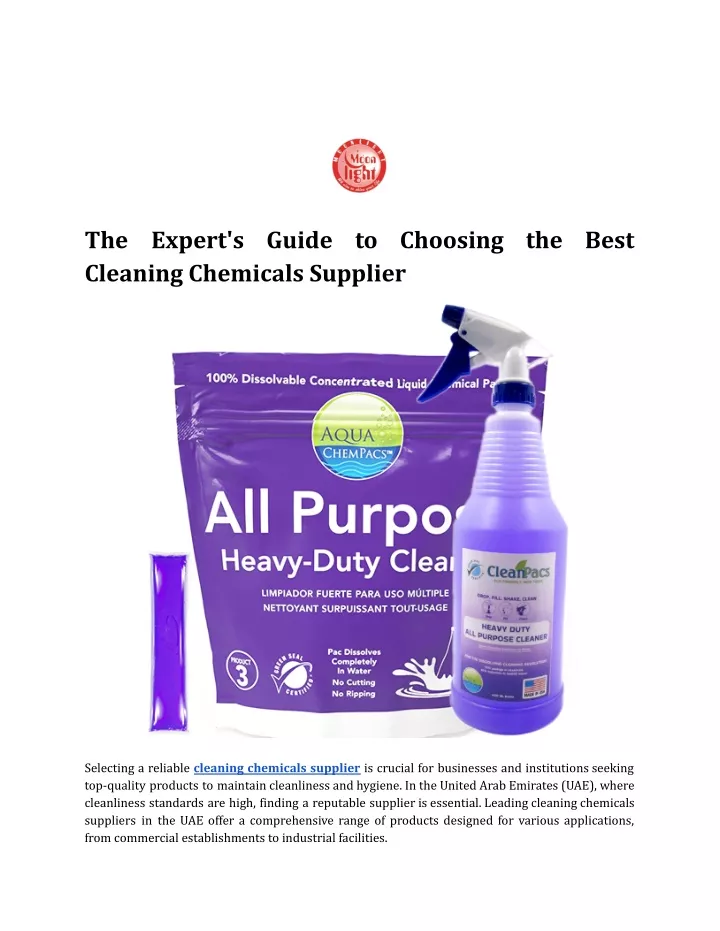 the cleaning chemicals supplier