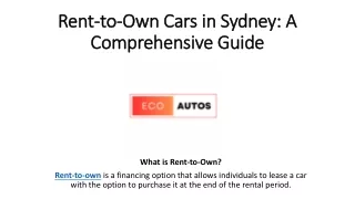 Rent-to-Own Cars in Sydney