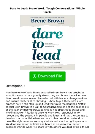 ✔️READ ❤️Online Dare to Lead: Brave Work. Tough Conversations. Whole Hearts.