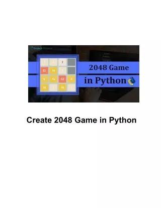 Create 2048 Game in Python