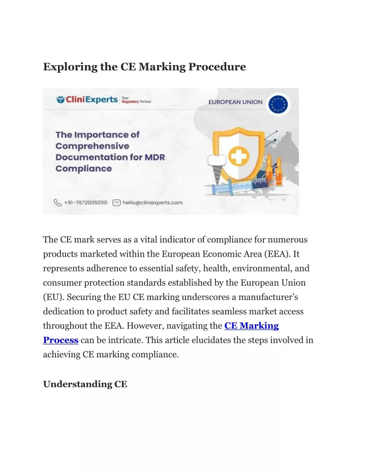 exploring the ce marking procedure